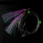 Kylebooker 10/50 pièces 1/0 3/0 5/0 6/0 7/0 8/0 plates-formes Sabiki plates-formes de pêche en mer plate-forme flasher chacune avec 2 hameçons de pêche kit de pêche leurre de pêche en mer